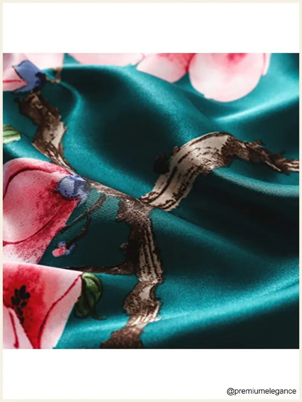 Silk Like Satin Square Scarf for Hair Wrapping, 35